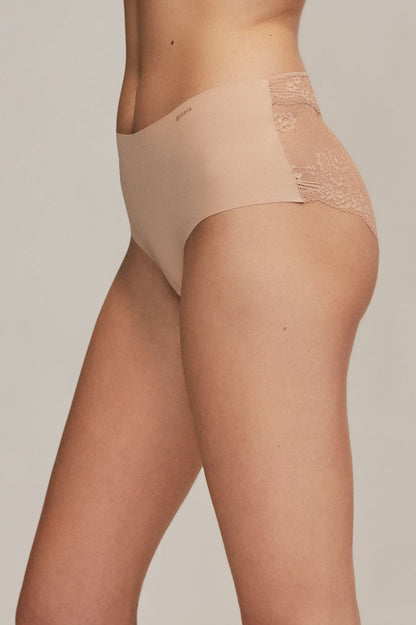 Seamless High Waisted Panties Undies Micro Lace Skin