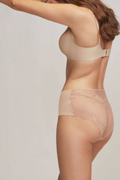 Seamless High Waisted Panties Undies Micro Lace Skin