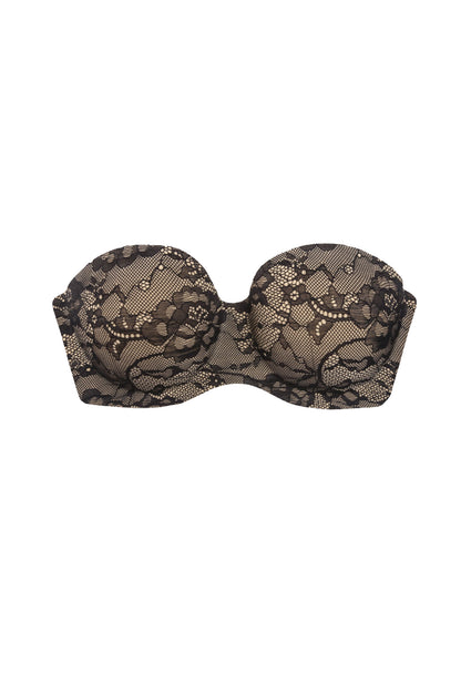 Adhesive lace bra