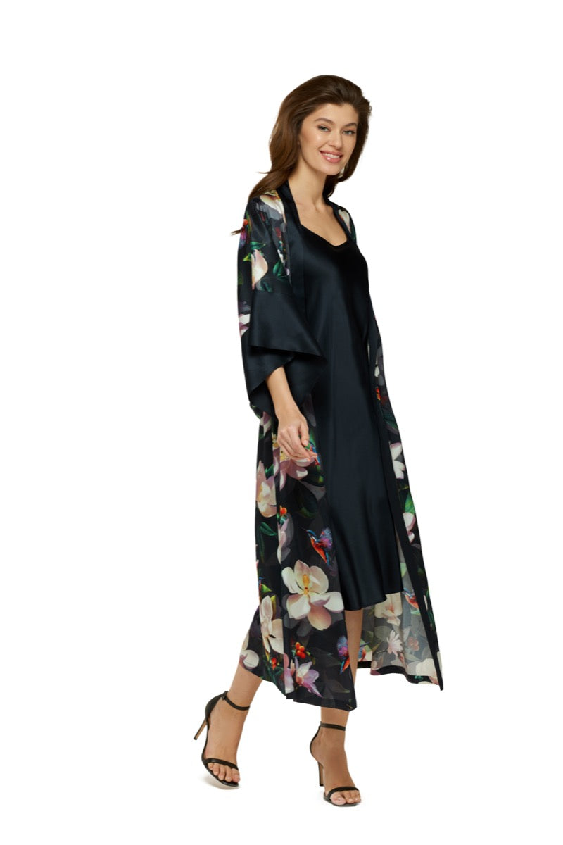 Siidist kimono Silk Road Black