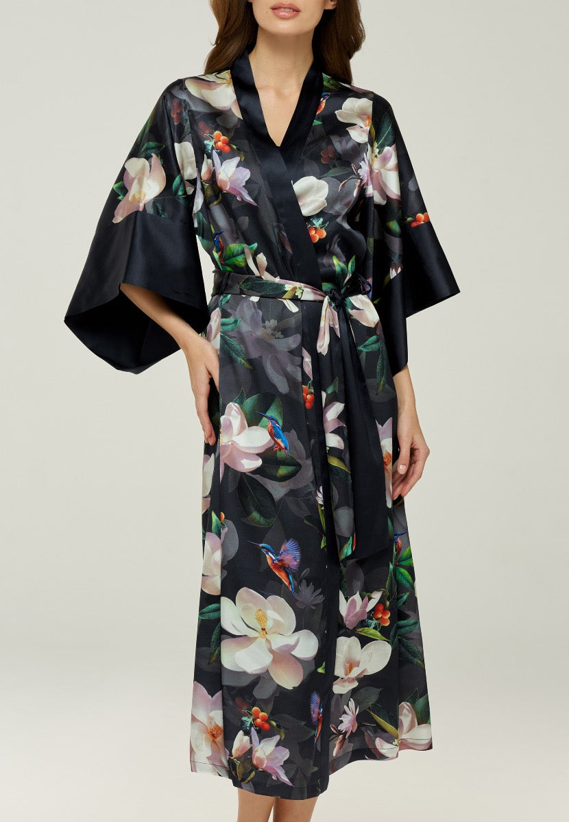 Siidist kimono Silk Road Black