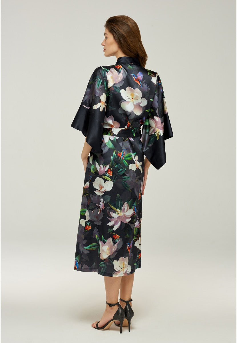 Siidist kimono Silk Road Black