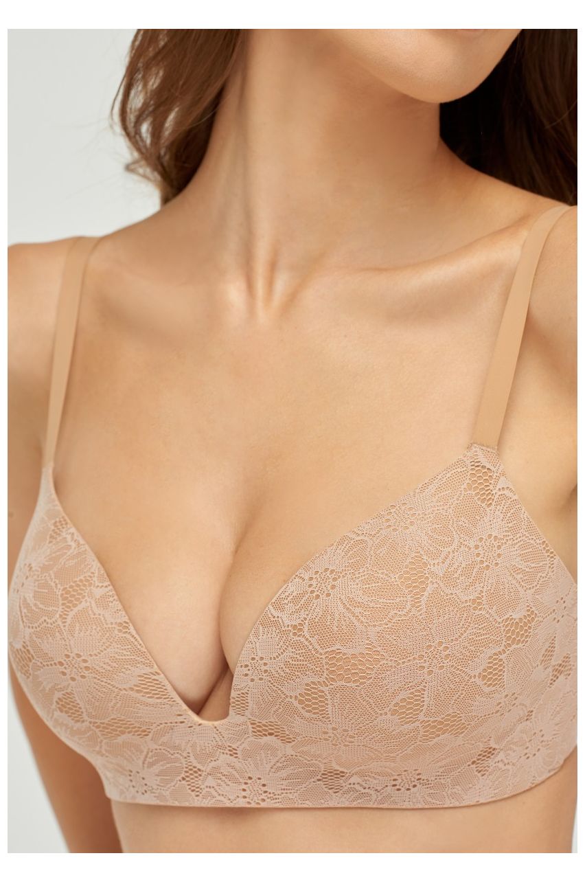 Moulded Push Up Bra Floral Comfort