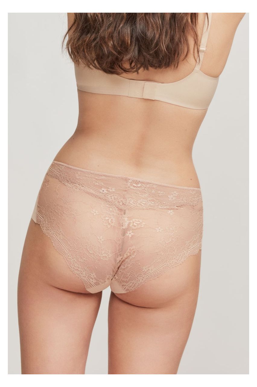 Seamless High Waist Classic Briefs Undies Micro Lace Skin