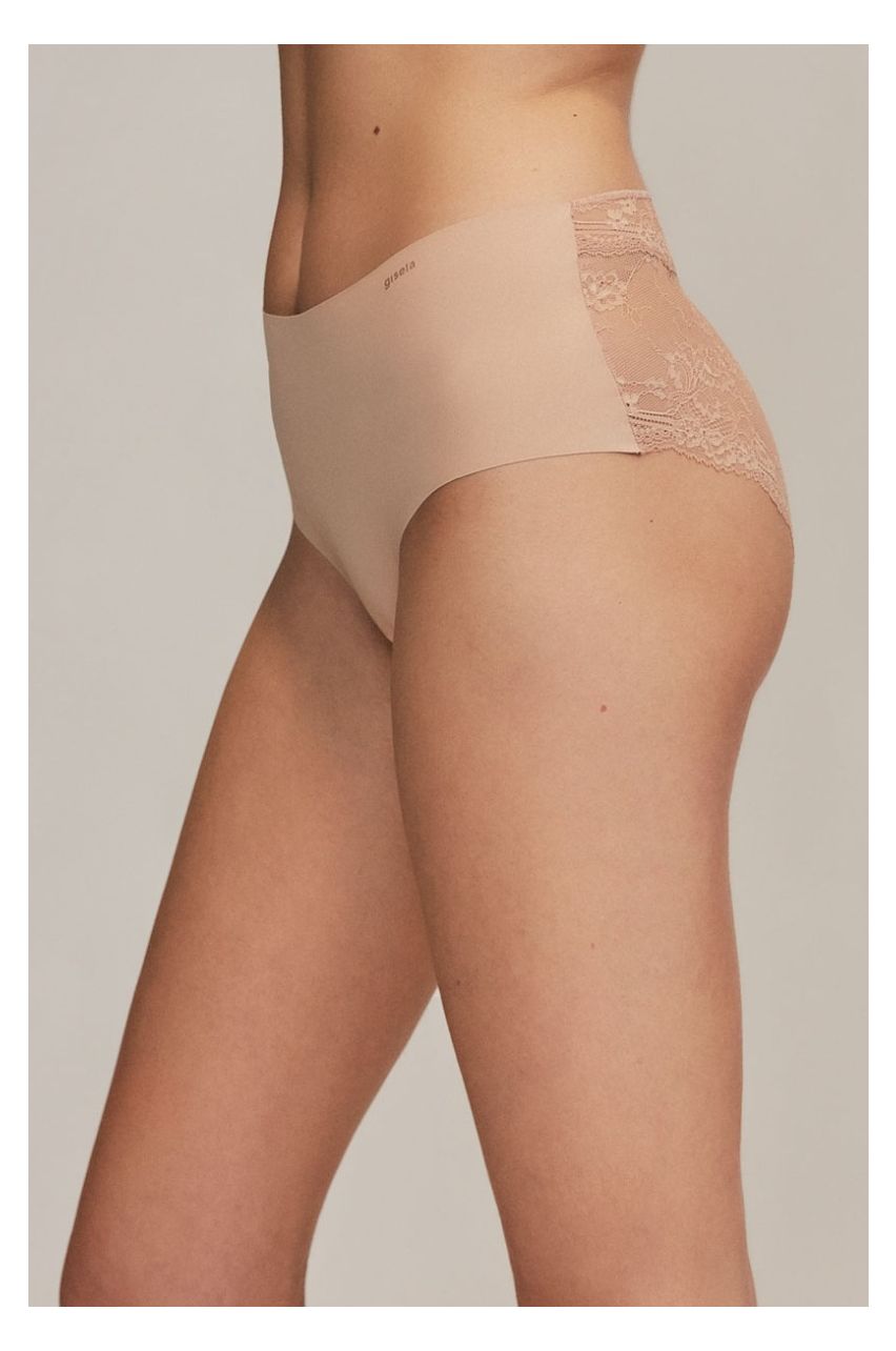 Seamless High Waist Classic Briefs Undies Micro Lace Skin