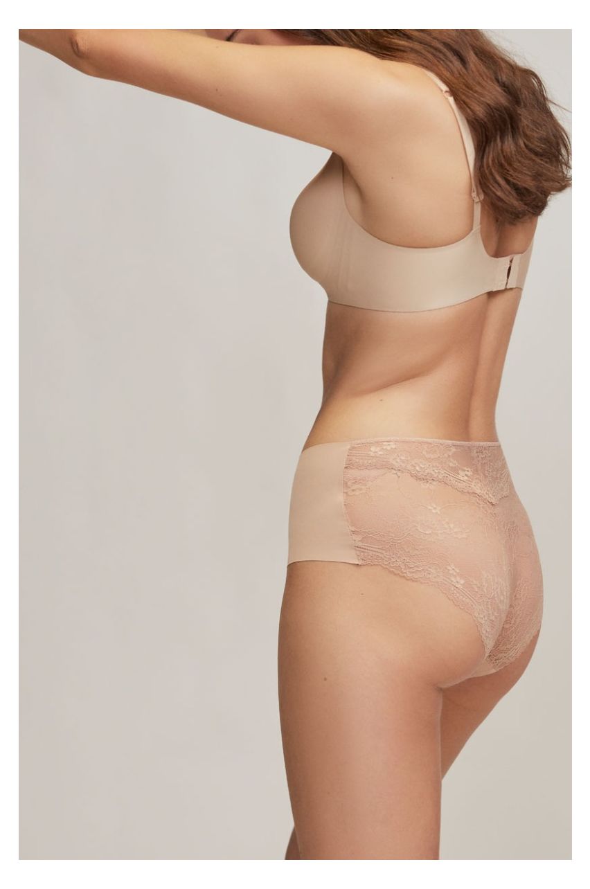 Seamless High Waist Classic Briefs Undies Micro Lace Skin