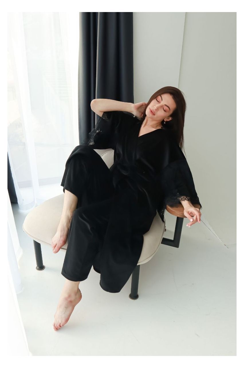 Luxurious Dressing Gown Dubai Black