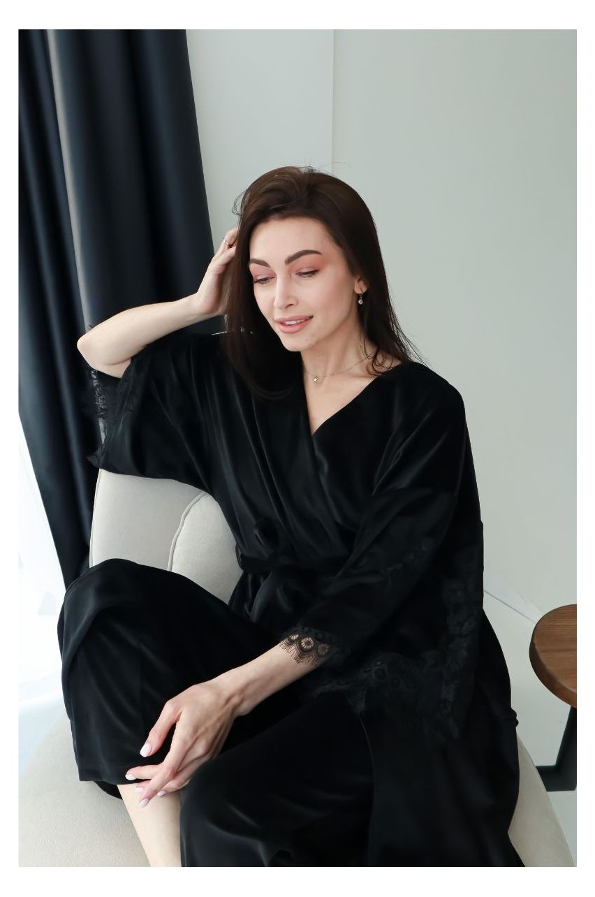 Luxurious Dressing Gown Dubai Black