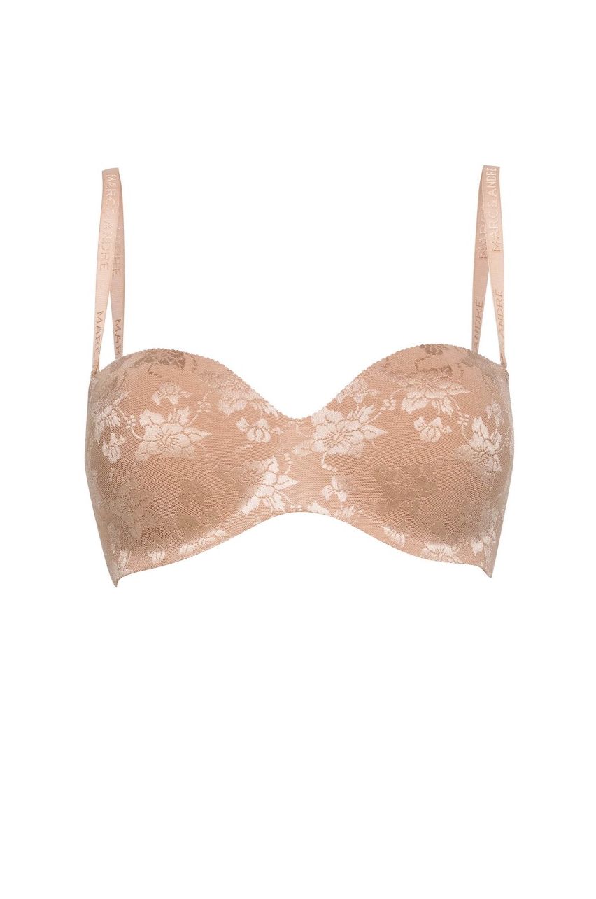 Seamless Moulded Balconette Bra Charming Lace Beige