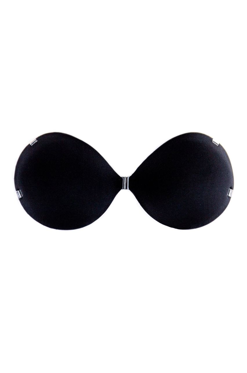 Self adhesive bra with silicone straps