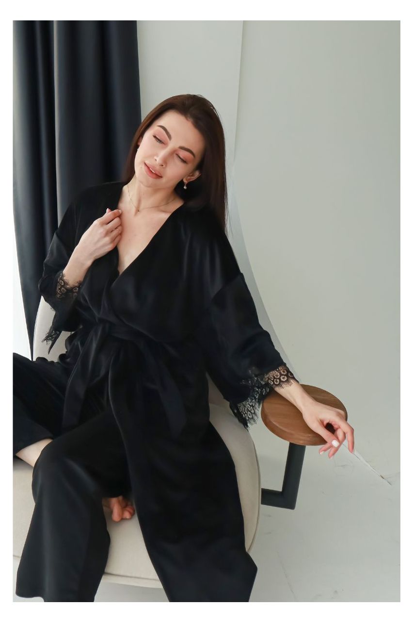 Luxurious Dressing Gown Dubai Black